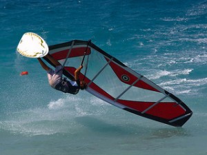 Aerobatic windsurfing